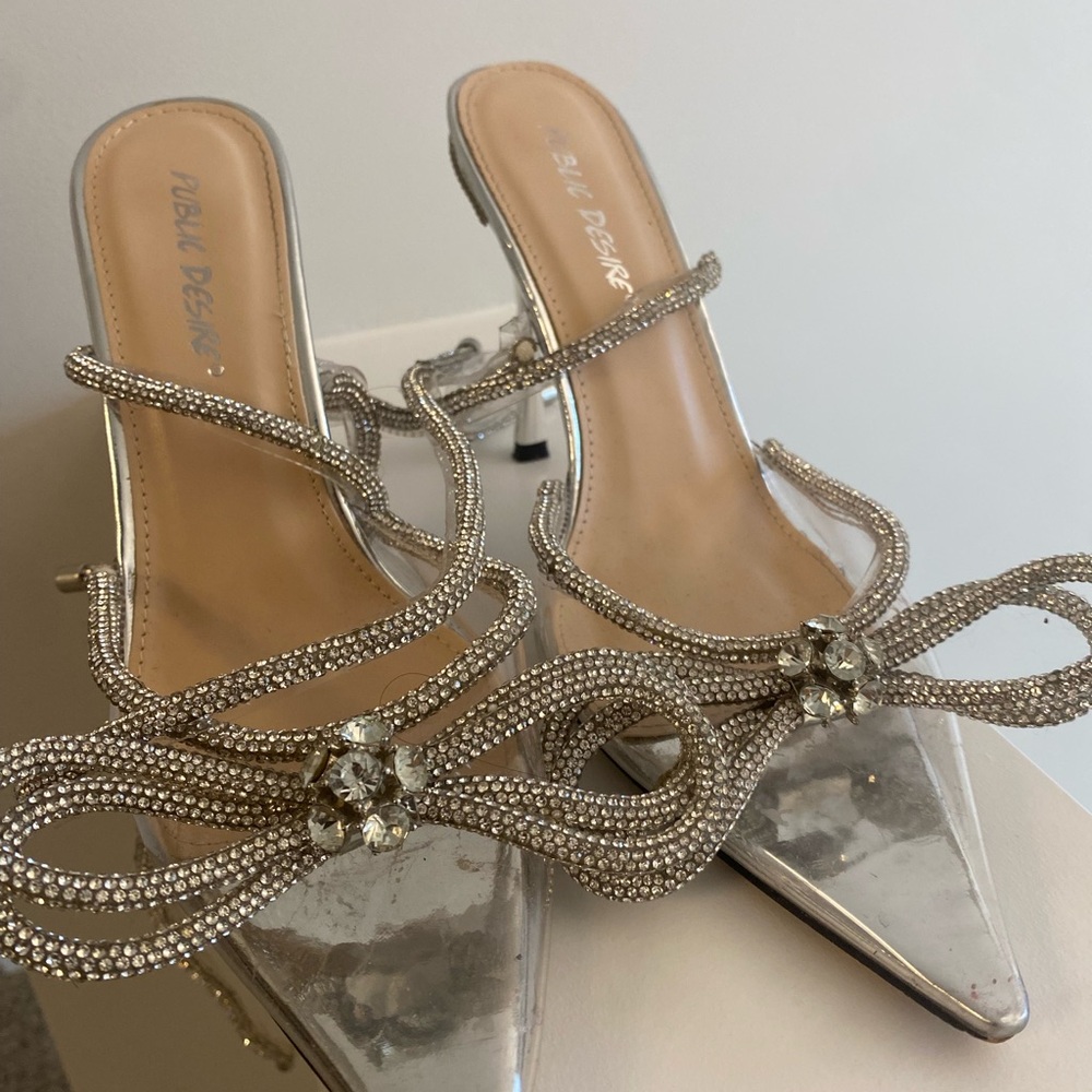 Elegant Silver Women's Heels